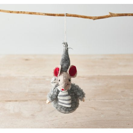 Hanging Grey Fabric Mouse