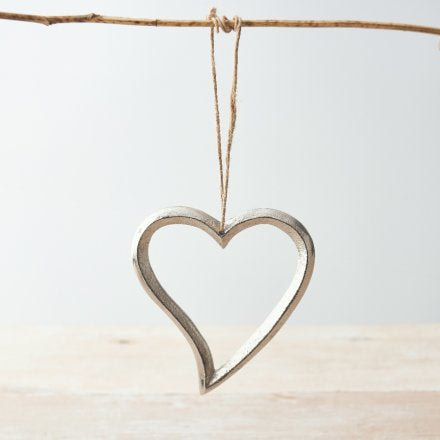 Silver Hanging Heart